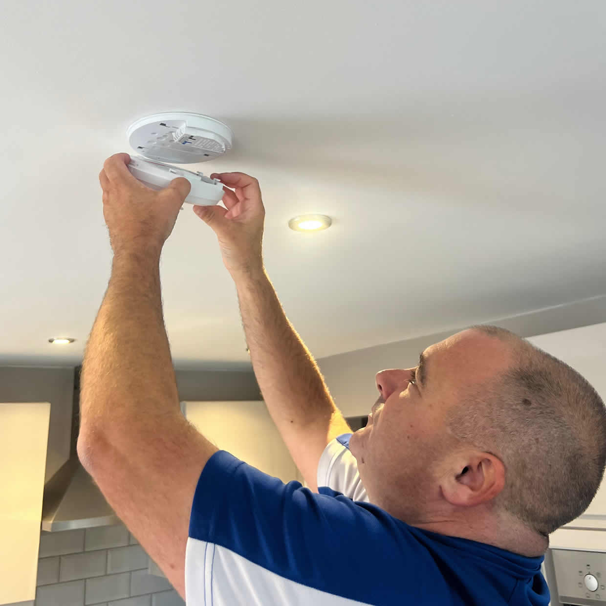 Different types of smoke and heat alarms installed in Maidstone